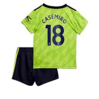 Dres Manchester United Casemiro #18 Rezervni za djecu 2022-23 Kratak Rukav (+ kratke hlače)